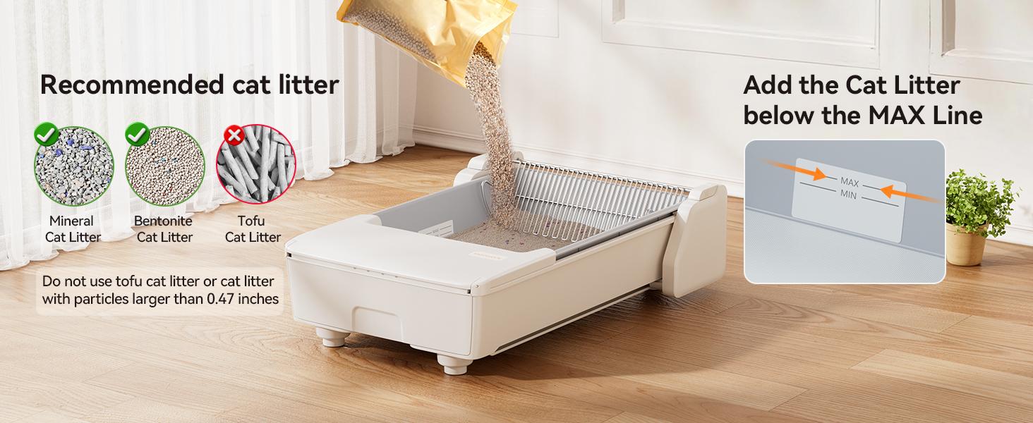 Meowant SC03 Self-Cleaning Cat Litter Box, Open Top Automatic for Multi Cats, Dual Rake, Anti-Pinch, Odor Control, Easy Clean, White, X-Large Meowant SC03 Self-Cleaning Cat Litter Box, Open Top Automatic for Multi Cats, Dual Rake, Anti-Pinch, Odor Control, Easy Clean, White, X-Large