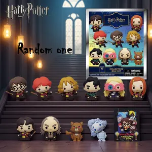 Harry Potter 3D Blind Box Bag Clip, Mystery Keychain Figure, Collectible for Fans, Backpack Bag Charm, Halloween Decoration