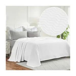 Superior Jena Cotton Textured Chevron Woven Blanket, King