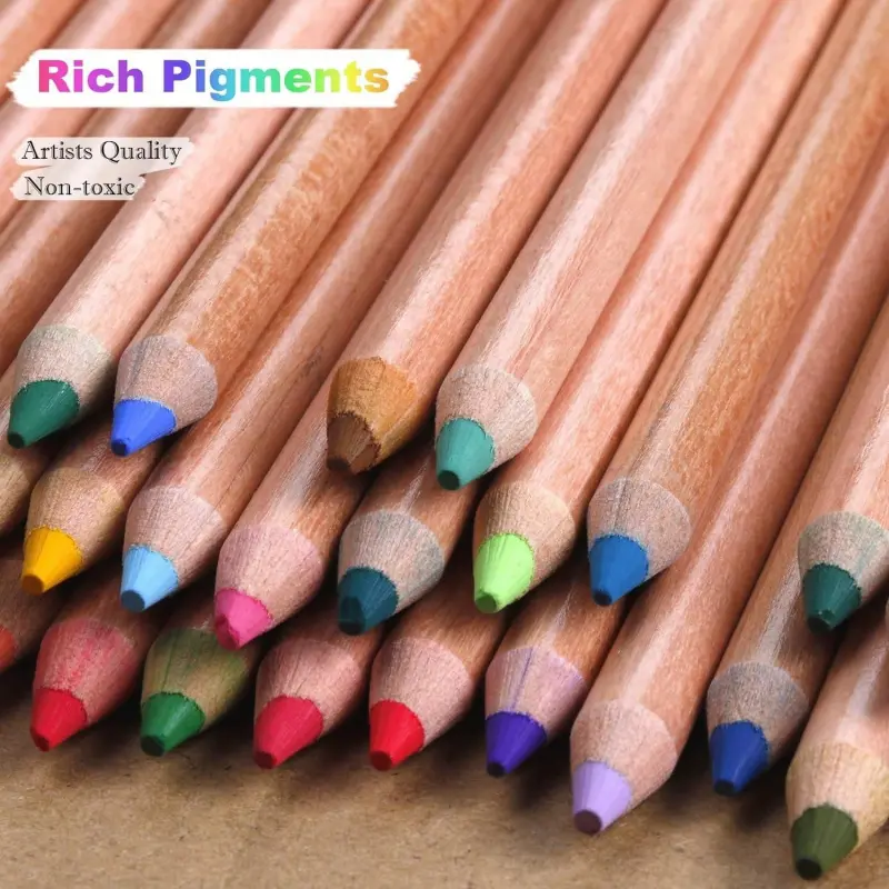 72 Colors High grade Vibrant Colors Soft Core Soft Pastel Colored Charcoal Pencil Colored Pencils in Tin Box,Shading Pencils for Beginners & Pro Artists, Art Drawing Supplies, Art Materials, Art Supplies