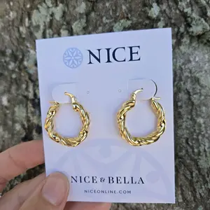 Torsal hoop earrings. Gold Plated 18k 4 times