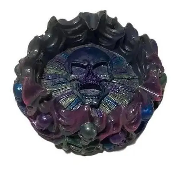 Blushin Bones Unique resin ashtray. Metallic decorative Lighter