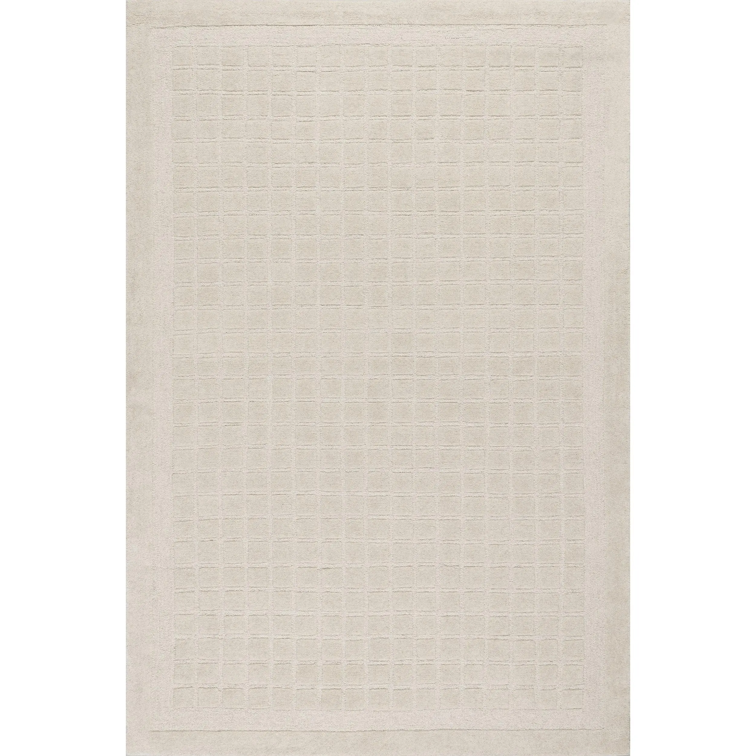 Fritz Checkered Wool Area Rug