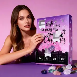 24-Day Crystal Advent Calendar - 24 Unique Crystals for Natural Wellness & Crystal Enthusiasts