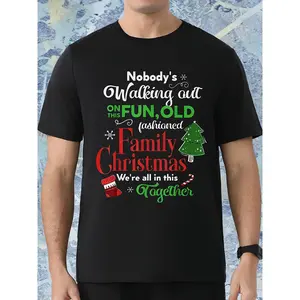 Men's Funny National Lampoon's Christmas Vacation Movie Quote T-Shirt - Retro Clark Iconic Lines & Family Vacation Slogans, All-Season Casual Wear for Gym, Outdoor & Holiday Parties (Black), Christmas Tshirt, graphic tee men's t shirts funny graphic tee
