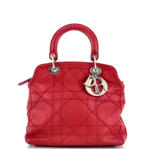 Pre-owned Dior Leather Top Handle Bags Christian Granville Satchel Cannage Quilt Small by Rebag