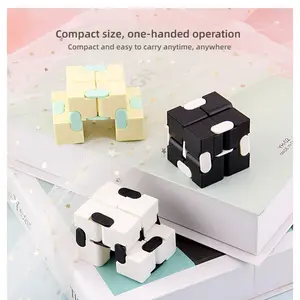 Infinity Cube Fidget Toy - Single Pack| Stress Relief Flip Cube for Kids & Adults,Portable Infinity Cube Spinner| Quiet Fidget Toy for Anxiety & Focus,Macaron Color Infinity Cube| Pocket-Sized Flip Cube for Classroom & Office