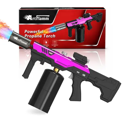 ARTFLAMM Powerful Turbo Blow Torch, One Tap Max Heat Button, Ergonomic Grip; Weed Burner, Melts Ice; for Camping, Welding, DIY(Tank Not Included) toolupgrade