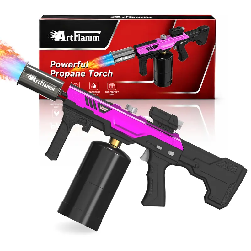 ARTFLAMM Powerful Turbo Blow Torch, One Tap Max Heat Button, Ergonomic Grip; Weed Burner, Melts Ice; for Camping, Welding, DIY(Tank Not Included) toolupgrade
