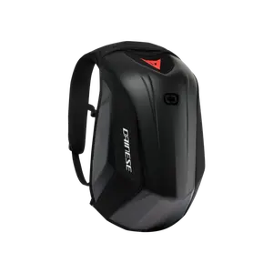 Dainese D-Mach 2 Backpack - Black with Red Logo & Dainese Branding - 22.2L Capacity - Ergonomic Design for Sport Bikers - Adjustable Backrest & Shoulder Straps - No Warranty