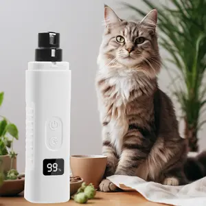 Electric Dog Nail Trimmer, with Battery Level Display, Dog Nail Grinder with  LED Light, Cordless Dog Nail Clipper, Paws Grooming for Small Medium Large Dogs,