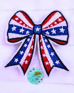 Coquette Bow American Flag Trucker Hat Patch
