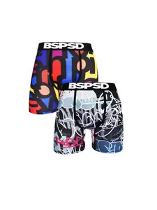 2Pcs Men's Boxers Briefs, Breathable Comfort Underwear Boxer for Men Soft Polyester Fabric, Standard Length, Ideal for Daily Wear