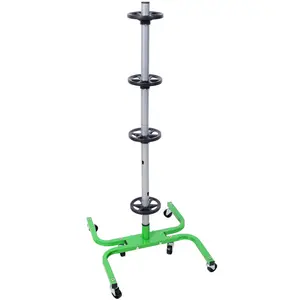 Storage Stand With Wheels 275 LBS Total Capacity Uses Six 2-inch Swivel Caster Wheels, green color, tire storage rack, car repair warehouse tool