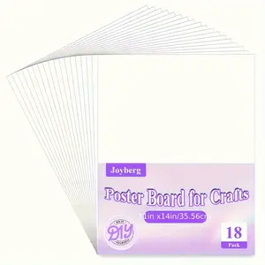 18Pack Poster Board, 11in x 14in White Poster Boards, Poster Board Paper for Crafts, DIY, Drawing，Posterboard