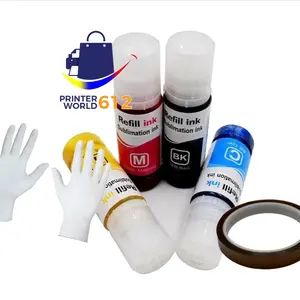 Printer World 612 502 522 Bulk Sublimation Ink Compatible with Epson Ecotank PRINTER New 4 Pack Refill Ink Set for ET-2720 2760 2803 2800 2850 4800 WF-7720 7710