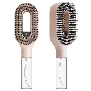 2-in-1 Detangler Hair Brush, With Built-In Mister Spray, Wet & Dry Detangling Brush for Curly, Wavy & Straight Hair | No-Tangle Anti-Frizz Hair Care Brush,Water Reservoir 50ml.