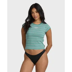 Billabong Women's Short-Sleeve Knit T-Shirt - Oslo Style, Bay Blue