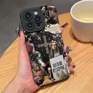 Cross Pattern Phone Case, Anti-drop Cellphone Protective Case, Total Protective Shockproof Mobile Phone Cover for iPhone 11 12 13 14 15 16 Pro Max