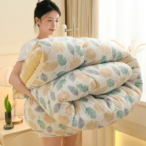 Yhfyhf Leaf Pattern Bean Bag Quilt, Soft Warm Plush Quilt, All-Season Comfort, Multiple Colors and Sizes, Perfect Gift for Home