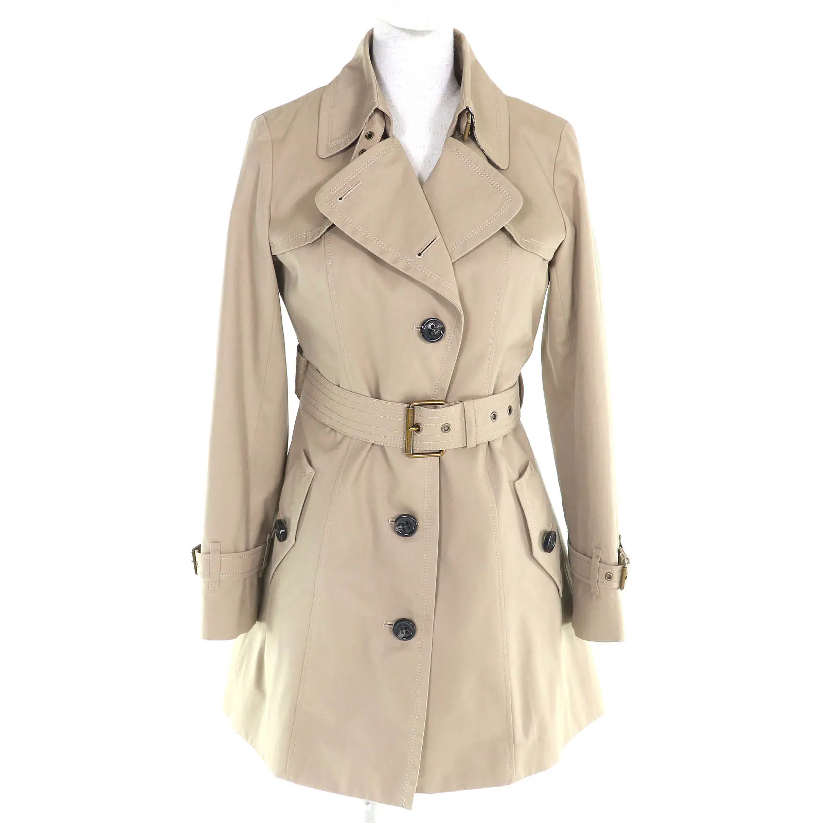 Pre-owned BURBERRY Cotton Small Leather Goods Blue Label Wool Lined Trench Coat