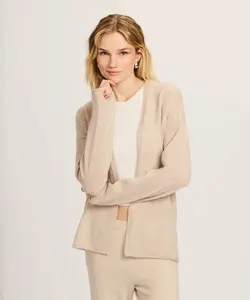 Lightweight Cashmere Open Front Cardigan