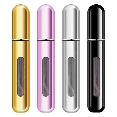 8ml Mini Refillable Perfume Spray Bottle, 4 Counts Portable Perfume Dispenser Bottle, Perfume Atomizer Bottle, Travel Perfume Bottle, Makeup