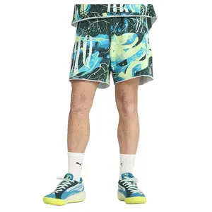 PUMA Mens Hoop Dreamz Graphic Shorts Casual Bottoms Casual - Blue