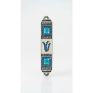 Blue Stone Mezuzah