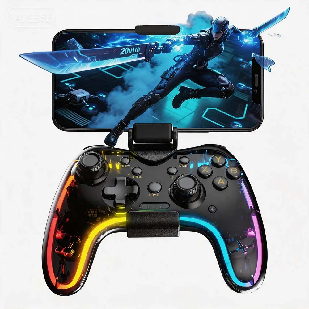 Gammeefy Switch Controller Compatible with Nintendo Switch/Lite/OLED, Switch Pro Controller With Breathing LED, Switch Remote Supports Multi-Platform&App with Turbo, Wake-up Function