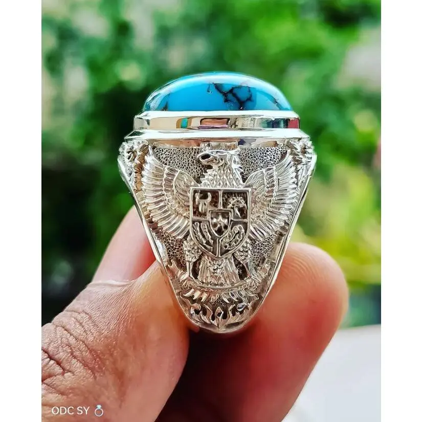 Double headed Eagle Turquoise Ring