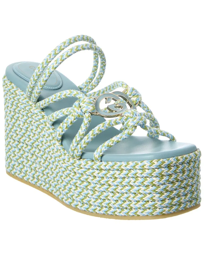 Gucci Interlocking G Rope Wedge Sandal