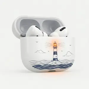Coastal Lighthouse AirPods Case Perfect for Beach and Ocean Lovers, Case Cover for AirPods 1 2 3 4 & AirPods Pro 1 2 3