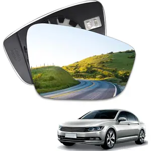Passenger Side Heated Mirror Glass Compatible with 2011 2012 2013 2014 2015 2016 2017 2018 Volkswagen VW Passat Beetle Side Mirror Glass With Rear Holder