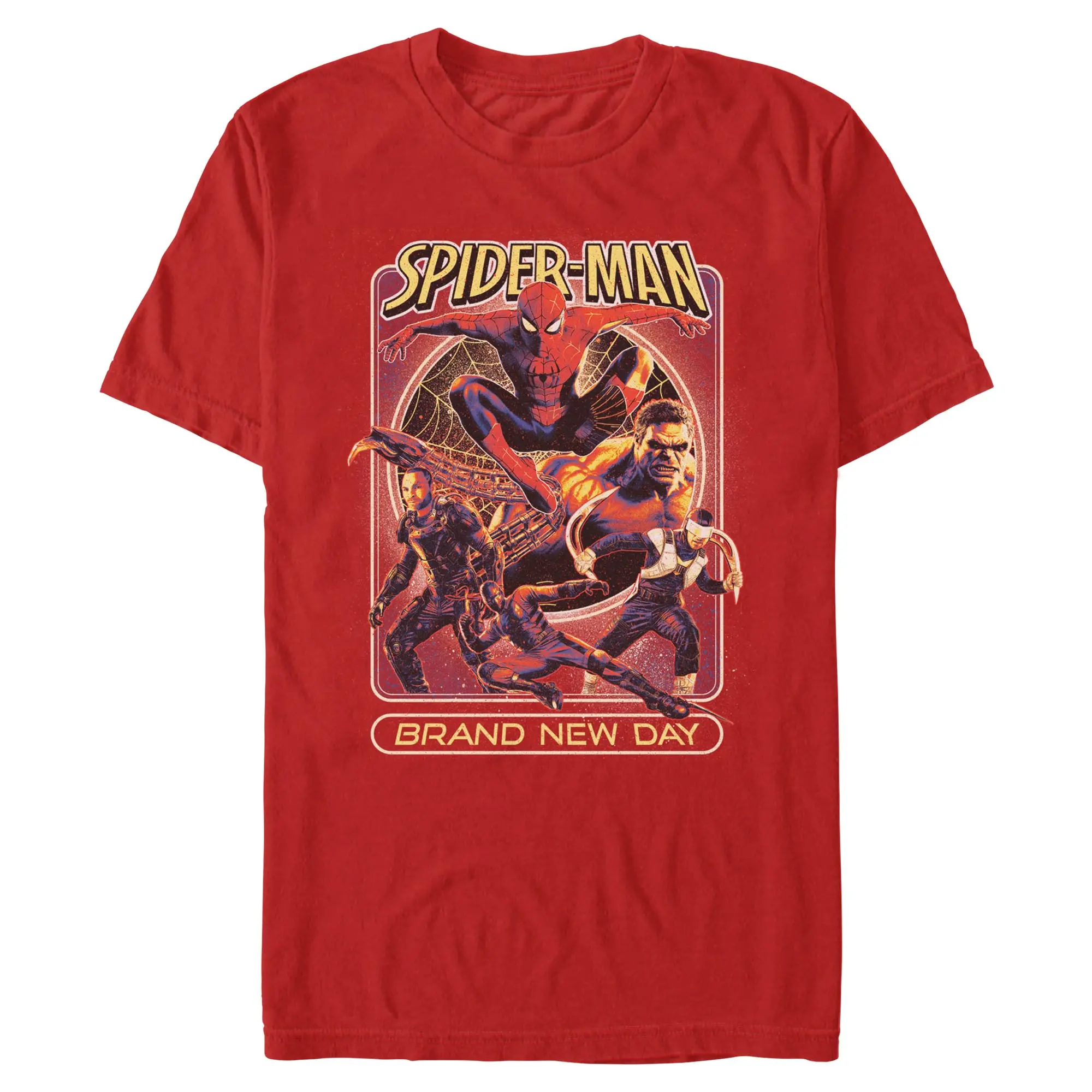 Men's Marvel Spider-Man: Brand New Day New Villains Stylish Short-Sleeve Graphic Tee - Casual Round Neck Graphic Shirt, Superhero Menswear Top, Shortsleeve, Graphic Shirts