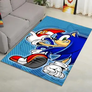Sonic Rug - Adventure Rug -Super Sonic Gamer Rug - The Perfect Rug Gifte for Hedgehog Fans - Polyester Rug