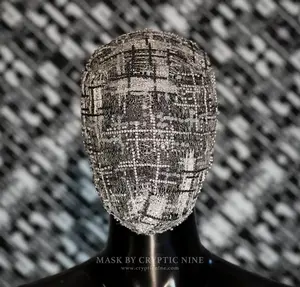 Grey Jane - Elegant Haute Couture Lace Mask