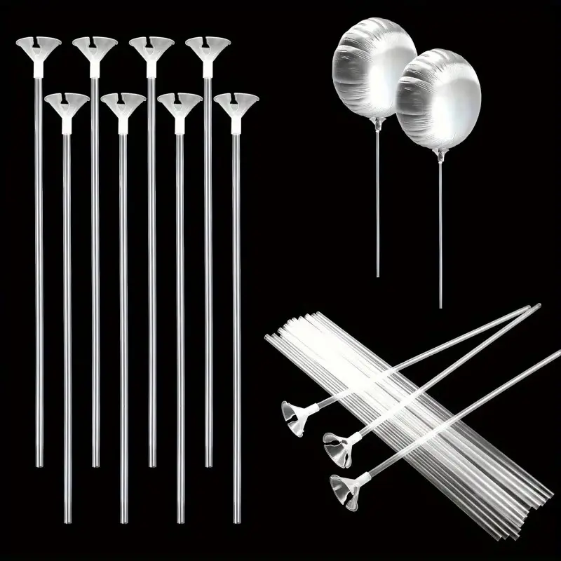 36pcs Transparent Balloon Pole Set, Includes Cup Holder, Balloon Stick, Base, Perfect for Wedding, Birthday Party, Christmas Decorations, Balloon Stand Kits, Balloon Column Kit