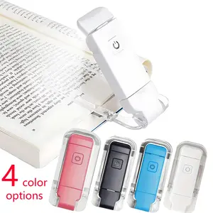 USB Rechargeable Book Clip Light, Night Vision Eye-Friendly Lamp, Adjustable Three Colors, Portable Study Tool, Ideal for Bed or Car Reading