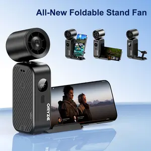 5-in-1 Multifunctional Cooling Fan, 2 Wear Ways Neck/Waist, Handheld Fan with Phone Holder, Ultra-Lightweight Personal Fan for Baby Stroller, Travel, Desk & Home