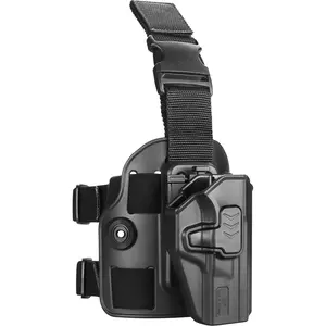 M&P9 Drop Leg Holster, Index Finger Release, Fit Smith & Wesson M&P 9MM/.40 M2.0 Full Size 4.25'' and M2.0 Compact 4'' Thigh Holster, Toolless Adjustment