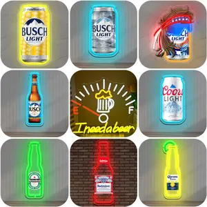 Busch Beer Led Neon Sign  for Wall Decor, Neon Lights for Bedroom Led Signs Suitable for Man Cave Bar Pub Restaurant Christmas Birthday Party Gift Led Art Wall