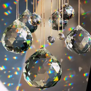 7pcs Crystal Prism Garden Suncatcher Pendants - Rainbow Makers for Home & Window Décor, Feng Shui, Wedding, Engagement, Birthday, And Holiday Celebrations, Glass Material with Varied Shapes