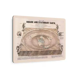 Ferguson 1893 Square and Stationary Earth Flat Earth Metal Art Sign