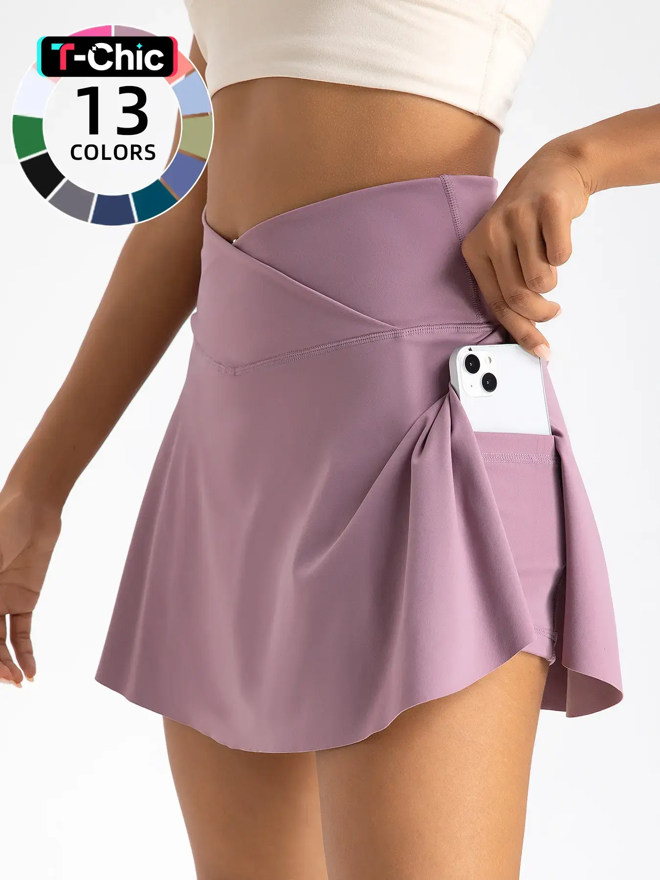 Women's Sporty Skirt Pants, Sports Skort, Workout Tennis Skorts, Ideal for Tennis & Yoga, Lightweight Breathable Fabric, Perfect for Fitness & Outdoor Activities, Lightweight Athletic Skirts, Skorts Skirts