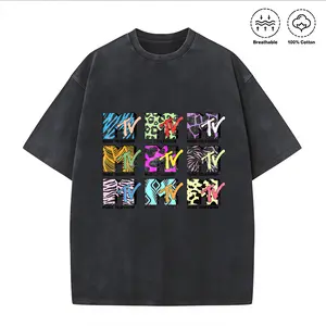 100 Percent Cotton Streetwear Style T Shirt My Tv Music Television Pattern Summer Casual Wear Gift For Trendy Youth