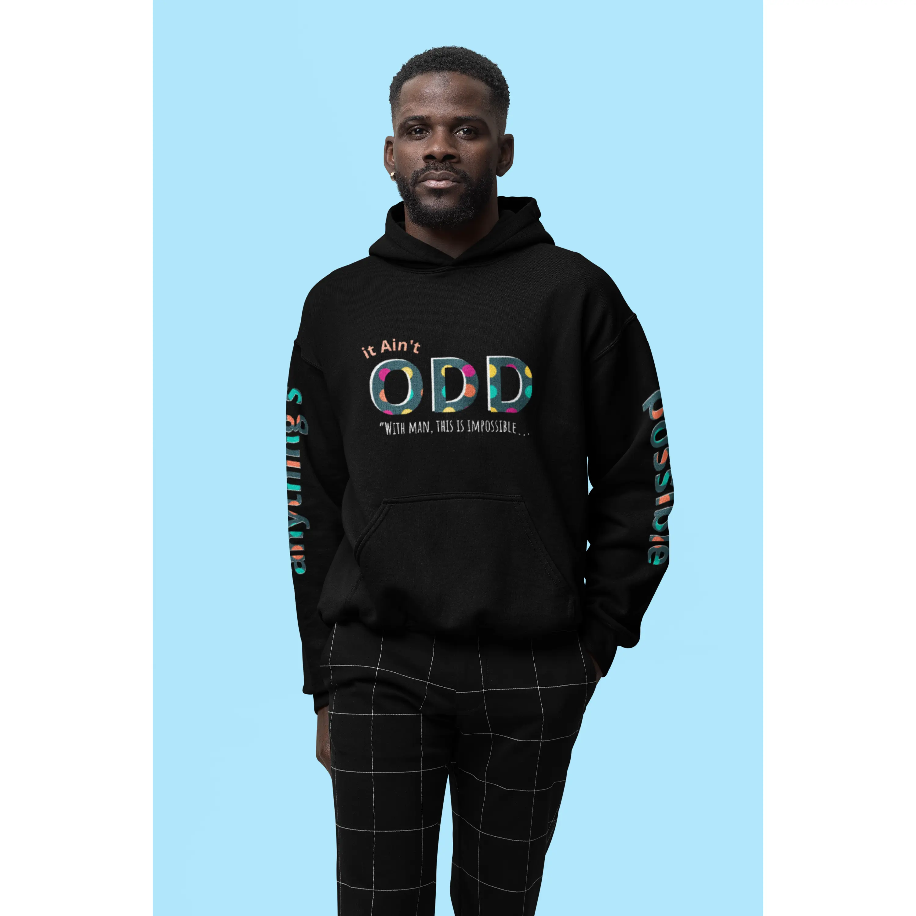 "It Ain't Odd, It's God" Classic Unisex Cotton Hoodie | Unisex M2580