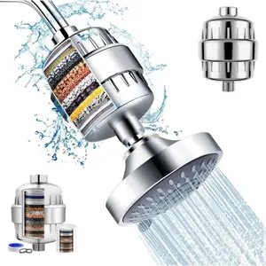 Shower Filter (No Head) for Hard Water. High Pressure Showerhead Filter Replacement Softens Water. Renter Friendly Chlorine Remover. Fix Dry Skin & Frizzy Hair Aesthetic Bathroom Upgrade & Self Care Essential for Healthy Hair Routine