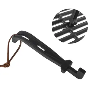 Cast Iron Grill Grate Lifter Universal Barbecue Grid Gripper for Handling Hot Surfaces Fits Most Charcoal Grills and Gas Grills