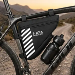 Waterproof Bike Frame Bag, Large Capacity Cycling Storage for Outdoor Gear, Durable & Easy Mount, 5 Colors. Universal Fit for Bicycles, Rain-Resistant Multi-Function Organizer.